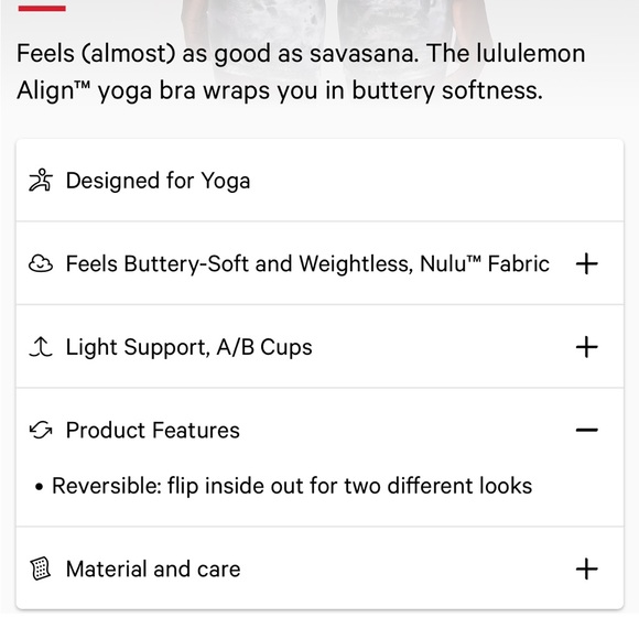 NWT ~ lululemon Align Bra A/B *Shine - Picture 6 of 14